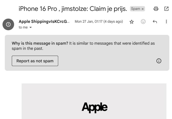 apple spam